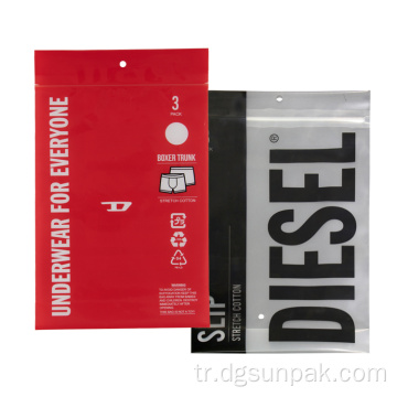 Fermuar çantası Matt Buzlu Ziplock Çanta Logo ile